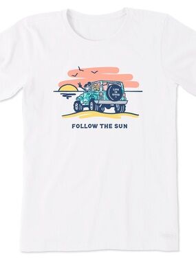 Life Is Good White T-Shirt with Colorful Graphic